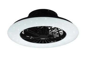 Trio Lighting Stralsund LED loft/væg ventilator matsort starlight - Belysning - Lamper & indendørsbelysning - Loftlampe - Plafond