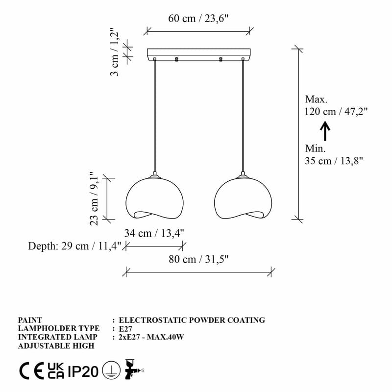 Vyrel pendellampe - Hvid - Belysning - Lamper & indendørsbelysning - Loftlampe - Lysekroner