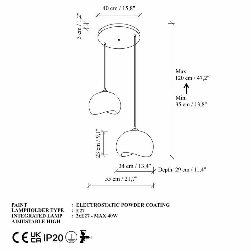 Vyrel pendellampe - Liljehvid - Belysning - Lamper & indendørsbelysning - Loftlampe - Lysekroner