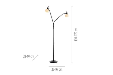 Loki Just Light Gulvlampe - Belysning - Lamper & indendørsbelysning - Gulvlampe & standerlampe - Toarmet gulvlampe
