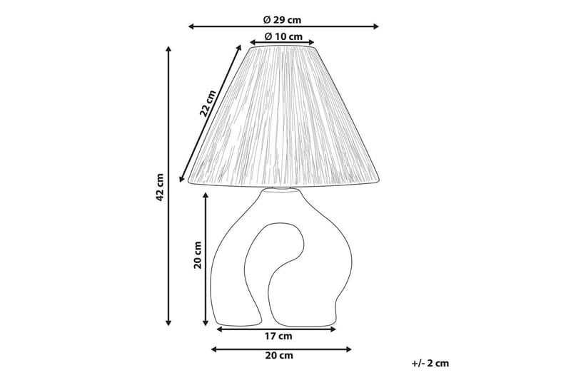 Marettimo Bordlampe 42 cm E27 - Hvid/Natur - Belysning - Lamper & indendørsbelysning - Vindueslampe - Vindueslampe på fod