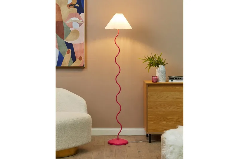 Montecristo Gulvlampe 161 cm - Lyserød/Hvid - Belysning - Lamper & indendørsbelysning - Soveværelse lampe