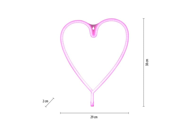 Neon-Heart Just Light Dekorativ Lampe - Belysning - Lamper & indendørsbelysning - Dekorativ belysning