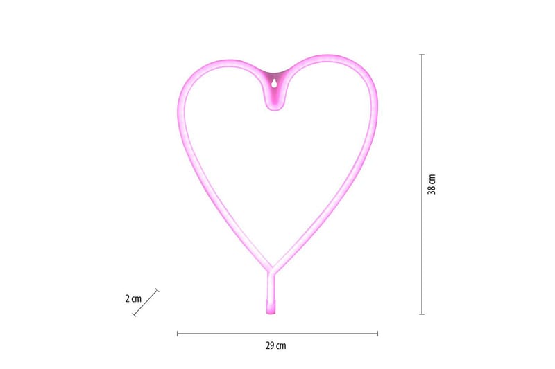 Neon-Heart Just Light Dekorativ Lampe - Belysning - Lamper & indendørsbelysning - Dekorativ belysning