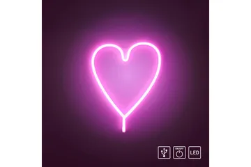 Neon-Heart Just Light Dekorativ Lampe - Belysning - Lamper & indendørsbelysning - Dekorativ belysning