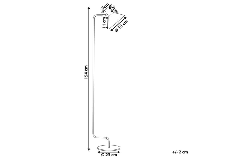Paksli Gulvlampe 154 cm - Orange - Belysning - Lamper & indendørsbelysning - Soveværelse lampe
