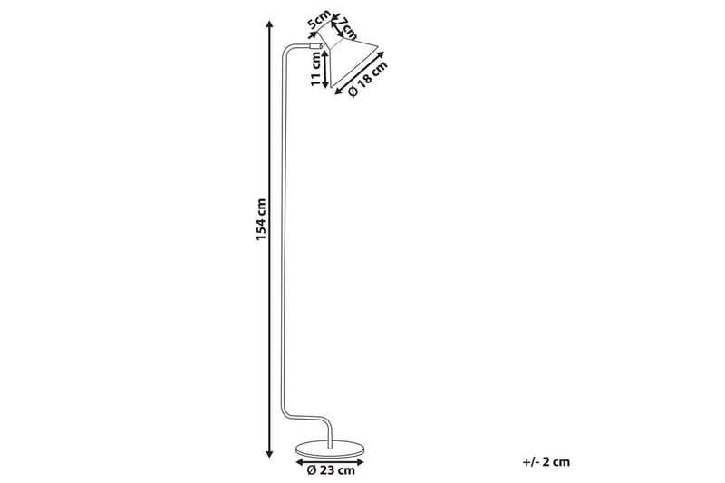 Paksli Gulvlampe 154 cm - Sort - Belysning - Lamper & indendørsbelysning - Soveværelse lampe