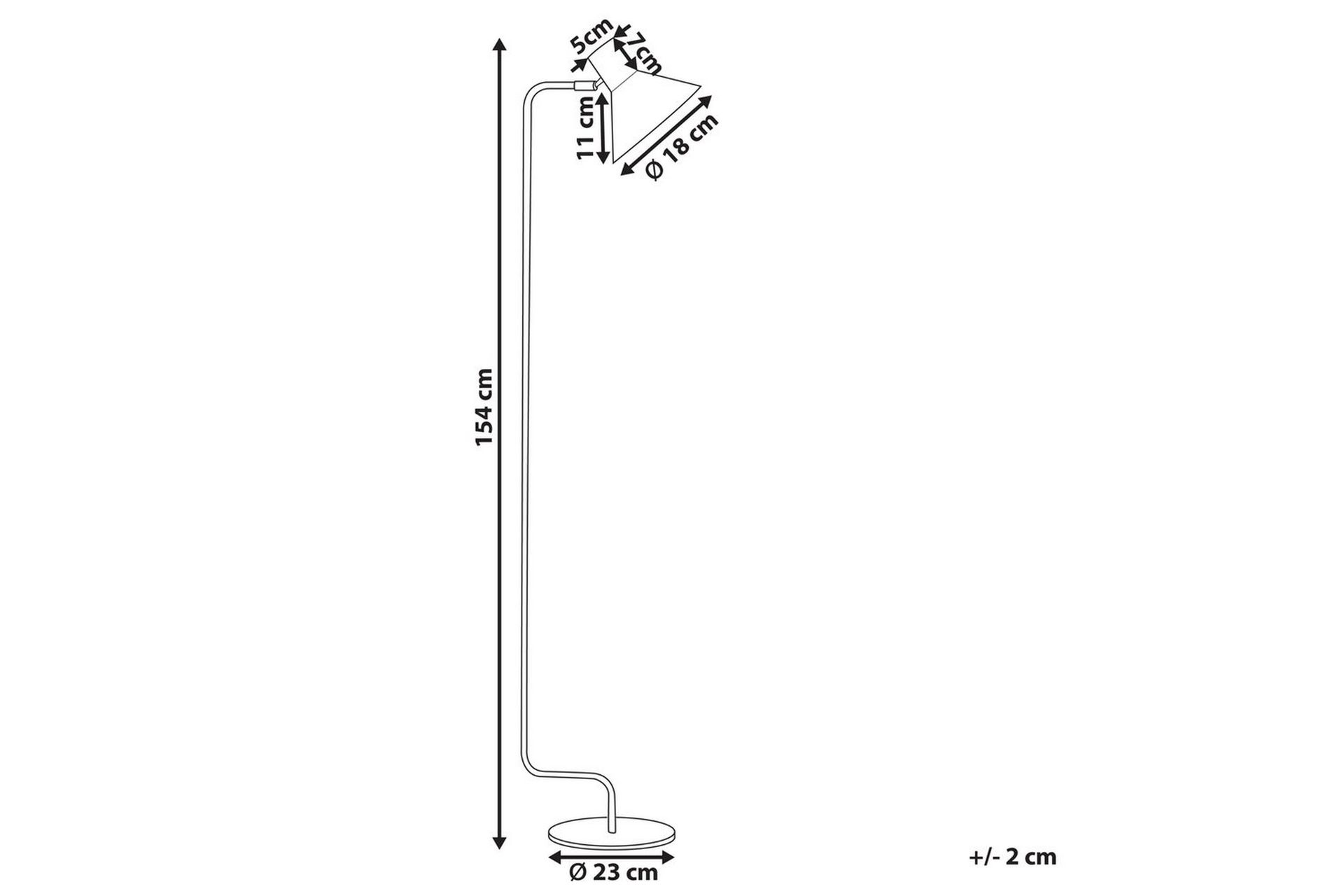 Paksli Gulvlampe 154 cm - Sort - Belysning - Lamper & indendørsbelysning - Soveværelse lampe