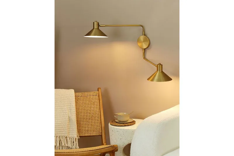 Paleki Væglampe E27 E27 - Guld - Belysning - Lamper & indendørsbelysning - Sengelampe - Sengelampe væg