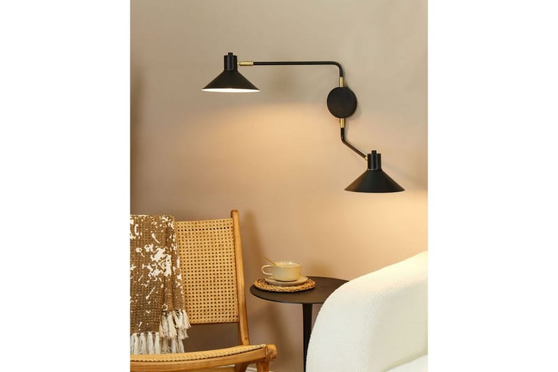 Paleki Væglampe E27 - Sort - Belysning - Lamper & indendørsbelysning - Sengelampe - Sengelampe væg