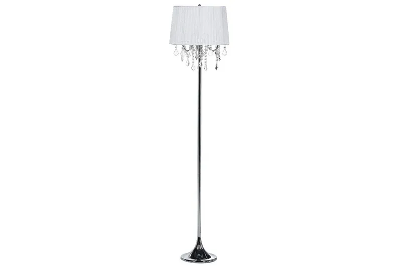 Pianose Gulvlampe 165 cm, Sølv/Hvid