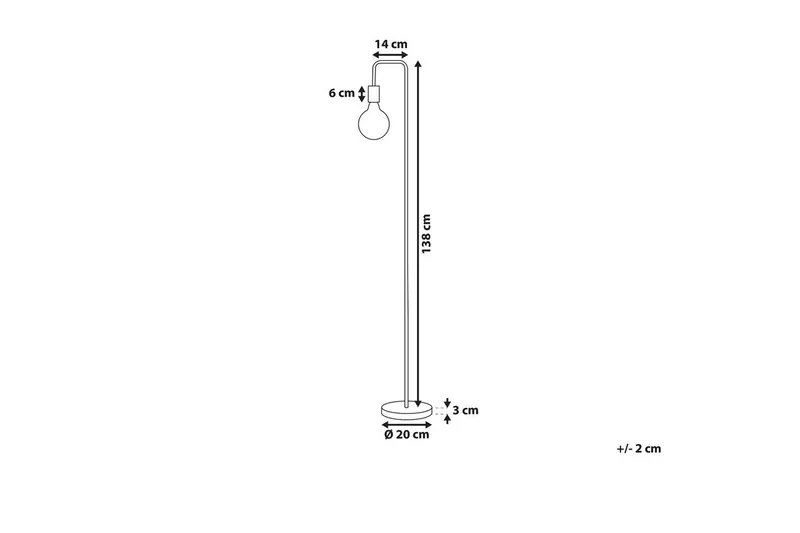 Savenay Gulvlampe 140 cm - Guld - Belysning - Lamper & indendørsbelysning - Soveværelse lampe