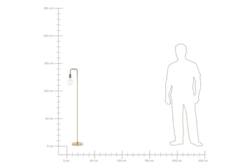 Savenay Gulvlampe 140 cm - Guld - Belysning - Lamper & indendørsbelysning - Soveværelse lampe