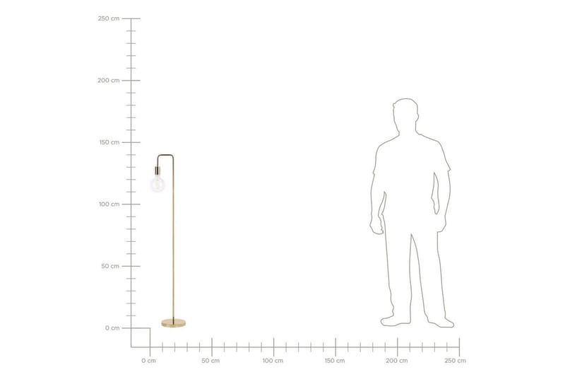 Savenay Gulvlampe 140 cm - Guld - Belysning - Lamper & indendørsbelysning - Soveværelse lampe