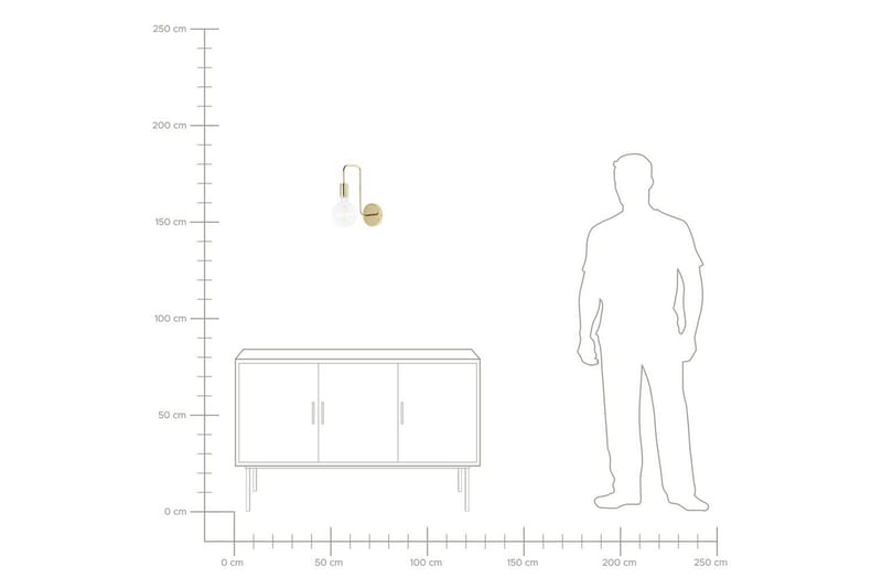 Savenay Væglampe E27 - Guld - Belysning - Lamper & indendørsbelysning - Sengelampe - Sengelampe væg
