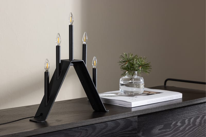 Åre Adventslysestage 36 cm - Sort - Belysning - Lamper & indendørsbelysning - Sengelampe - Sengelampe bord