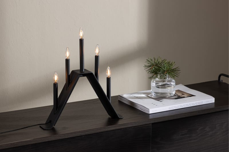Åre Adventslysestage 36 cm - Sort - Belysning - Lamper & indendørsbelysning - Sengelampe - Sengelampe bord