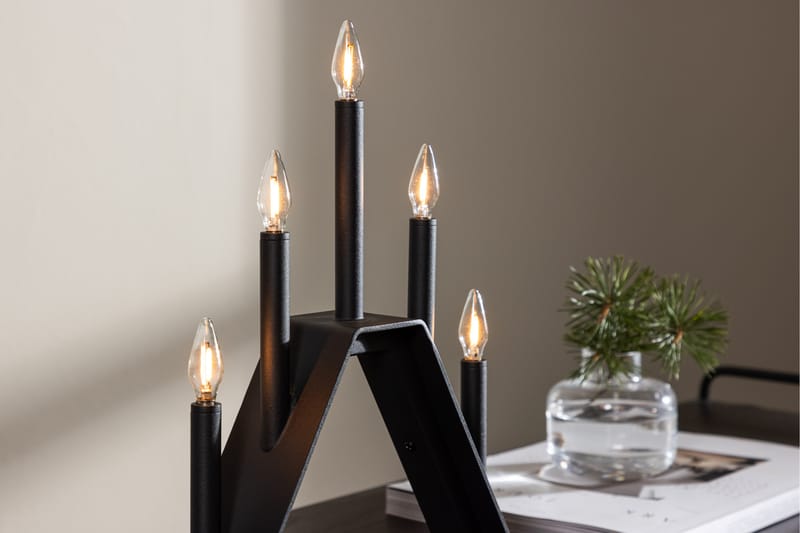 Åre Adventslysestage 36 cm - Sort - Belysning - Lamper & indendørsbelysning - Sengelampe - Sengelampe bord