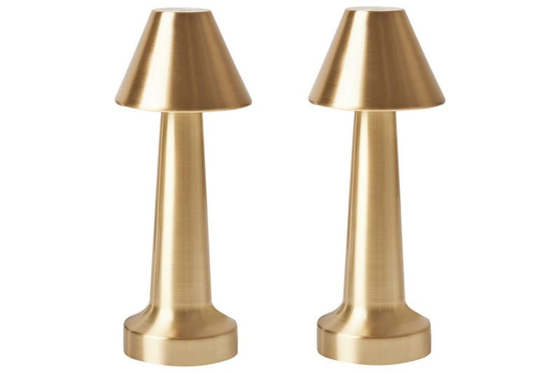 Adasi LED Bordlampe 2 stk 24 cm - Guld - Belysning - Lamper & indendørsbelysning - Sengelampe - Sengelampe bord