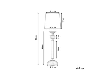 Ardeena Bordlampe 56 cm E14 - Sølv/Sort - Belysning - Lamper & indendørsbelysning - Sengelampe - Sengelampe bord