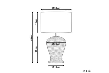 Astroni Bordlampe 49 cm E27 - Natur/Off white - Belysning - Lamper & indendørsbelysning - Sengelampe - Sengelampe bord
