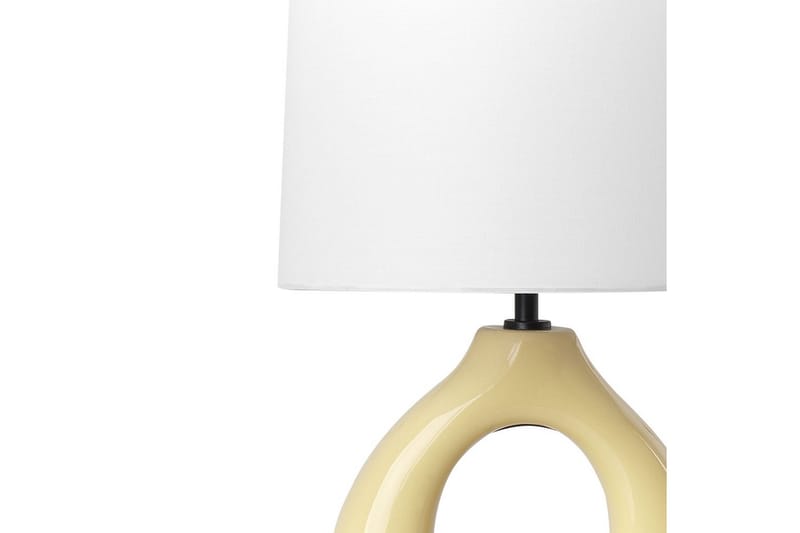 Avsaki Bordlampe 43 cm E27 - Gul/Hvid - Belysning - Lamper & indendørsbelysning - Sengelampe - Sengelampe bord