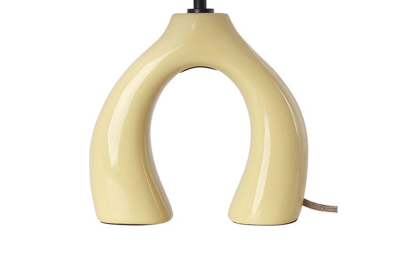 Avsaki Bordlampe 43 cm E27 - Gul/Hvid - Belysning - Lamper & indendørsbelysning - Sengelampe - Sengelampe bord