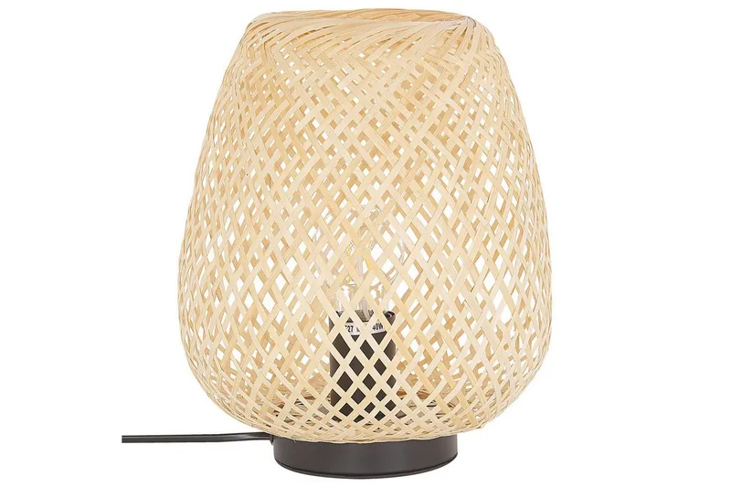 Bomu Bordlampe 30 cm E27 - Lyst træ/Hvid - Belysning - Lamper & indendørsbelysning - Sengelampe - Sengelampe bord