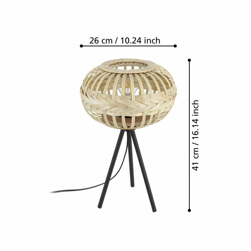 Bordlampe Amsfield - 26 cm - Belysning - Lamper & indendørsbelysning - Sengelampe - Sengelampe bord