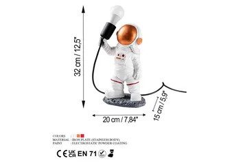 Bordlampe Anroth Flerfarvet - 20 x 15 x 32 cm - Belysning - Lamper & indendørsbelysning - Sengelampe - Sengelampe bord