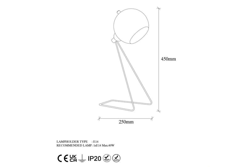 Bordlampe Blandet Sort / Rany - Sort / Rany - Belysning - Lamper & indendørsbelysning - Sengelampe - Sengelampe bord