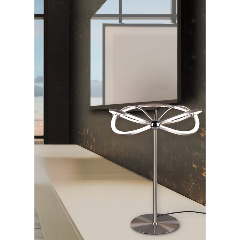 Bordlampe Charivari - Børstet stål - Belysning - Lamper & indendørsbelysning - Sengelampe - Sengelampe bord