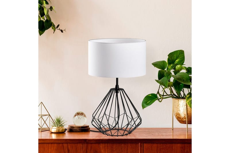 Bordlampe Diamant Hvid / Sort - Hvid / Sort - Belysning - Lamper & indendørsbelysning - Sengelampe - Sengelampe bord