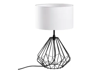 Bordlampe Diamant Hvid / Sort