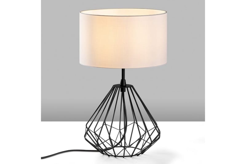 Bordlampe Diamant Hvid / Sort - Hvid / Sort - Belysning - Lamper & indendørsbelysning - Sengelampe - Sengelampe bord
