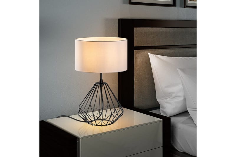 Bordlampe Diamant Hvid / Sort - Hvid / Sort - Belysning - Lamper & indendørsbelysning - Sengelampe - Sengelampe bord