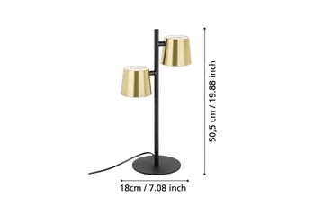 Bordlampe Eglo Altamira Sort/Messing - Belysning - Lamper & indendørsbelysning - Sengelampe - Sengelampe bord