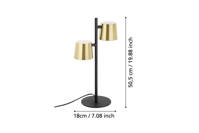Bordlampe Eglo Altamira Sort/Messing - Belysning - Lamper & indendørsbelysning - Sengelampe - Sengelampe bord