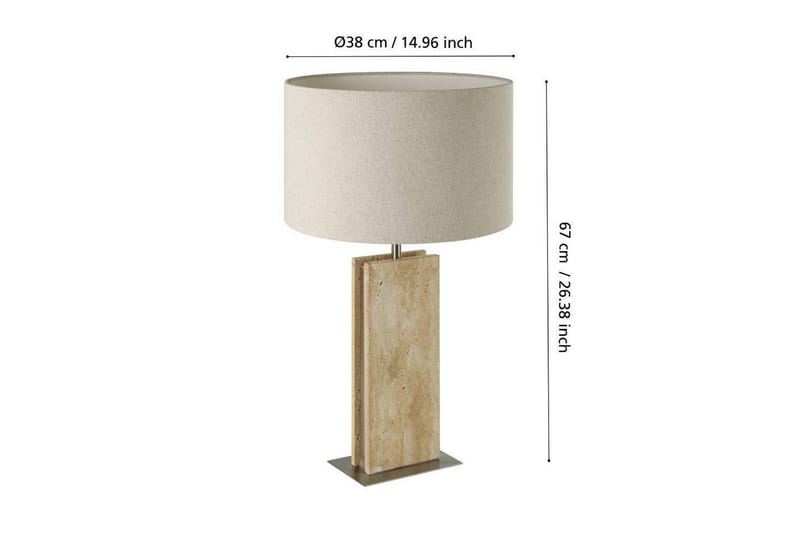 Bordlampe Eglo Belesar Nikkel/Natur - Nikkel/Natur - Belysning - Lamper & indendørsbelysning - Sengelampe - Sengelampe bord