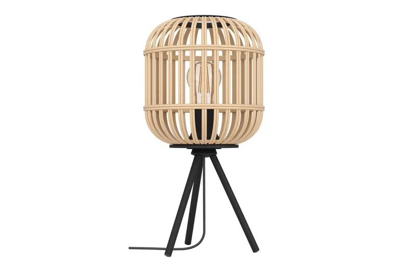 Bordlampe Eglo Bordesley - Sort/Brun - Belysning - Lamper & indendørsbelysning - Sengelampe - Sengelampe bord