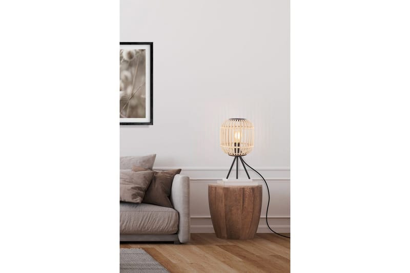 Bordlampe Eglo Bordesley - Sort/Brun - Belysning - Lamper & indendørsbelysning - Sengelampe - Sengelampe bord