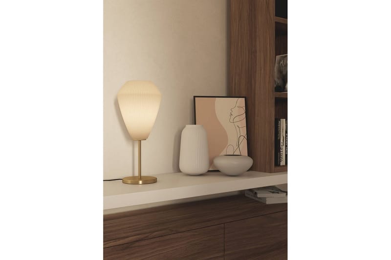 Bordlampe Eglo Caprarola - Messing/Beige - Belysning - Lamper & indendørsbelysning - Sengelampe - Sengelampe bord