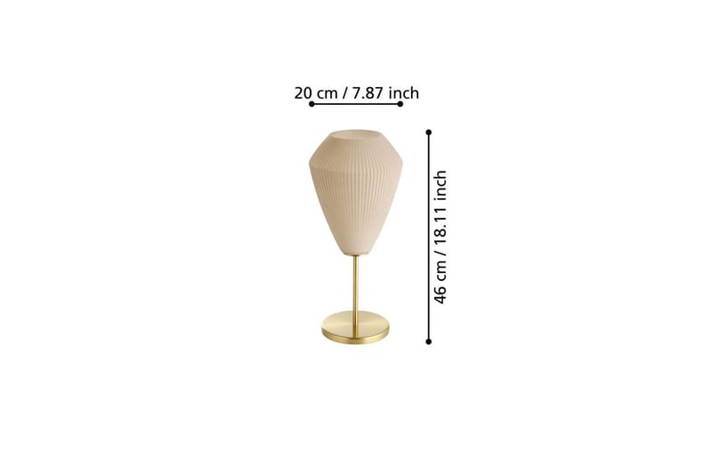 Bordlampe Eglo Caprarola - Messing/Beige - Belysning - Lamper & indendørsbelysning - Sengelampe - Sengelampe bord