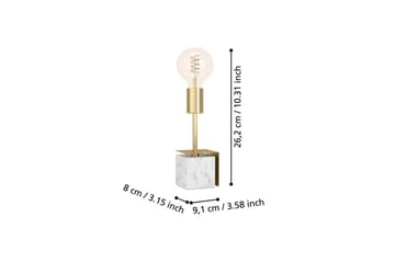 Bordlampe Eglo Carmita Hvid/Grå - Hvid/Grå - Belysning - Lamper & indendørsbelysning - Sengelampe - Sengelampe bord