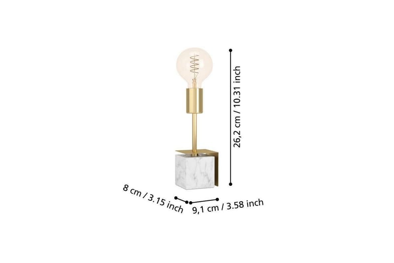 Bordlampe Eglo Carmita Hvid/Grå - Hvid/Grå - Belysning - Lamper & indendørsbelysning - Sengelampe - Sengelampe bord