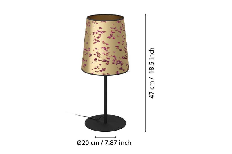 Bordlampe Eglo Castuera Guld med Rosenblad - Belysning - Lamper & indendørsbelysning - Sengelampe - Sengelampe bord
