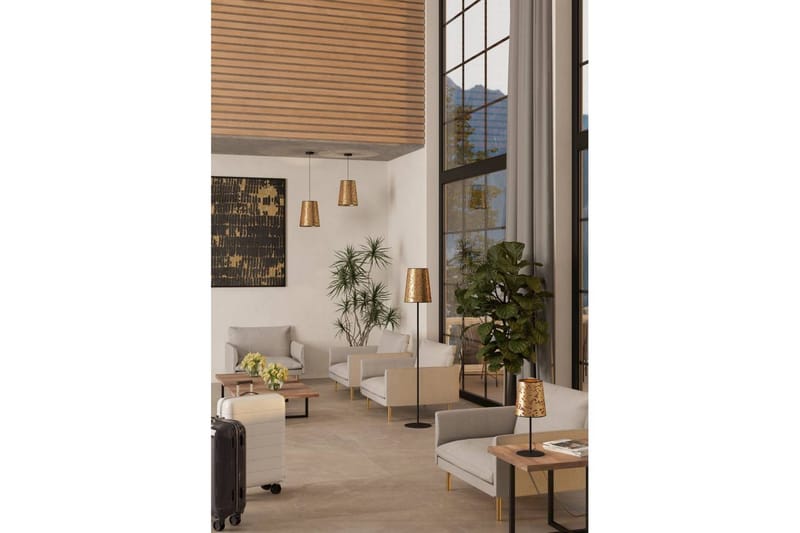 Bordlampe Eglo Castuera Guld med Rosenblad - Belysning - Lamper & indendørsbelysning - Sengelampe - Sengelampe bord