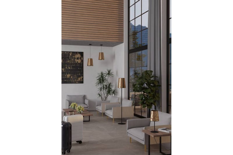 Bordlampe Eglo Castuera Guld med Rosenblad - Belysning - Lamper & indendørsbelysning - Sengelampe - Sengelampe bord