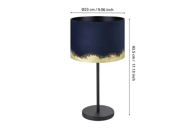 Bordlampe Eglo Casuarita Blå/Guld - Belysning - Lamper & indendørsbelysning - Sengelampe - Sengelampe bord