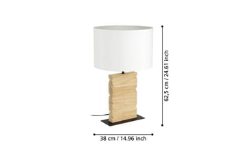 Bordlampe Eglo Contessore Lige Hvid/træ - Belysning - Lamper & indendørsbelysning - Sengelampe - Sengelampe bord